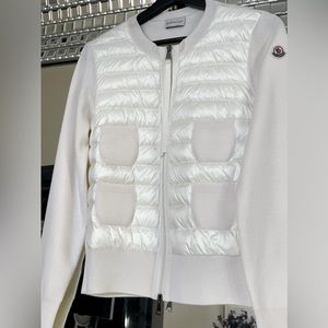 Moncler padded front wool and down jacket